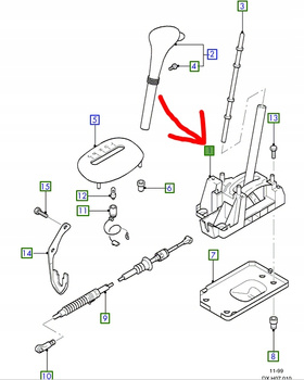 LEWAREK ZMIANY BIEGÓW AUTOMAT FORD FIESTA 95- _  1053591 _ 96CT-7C453-BF