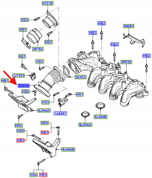 RURA DOLOTOWA KOLEKTORA SSĄCEGO 1.6 DIESEL 1440439 _ 3M5Q-9351-CD