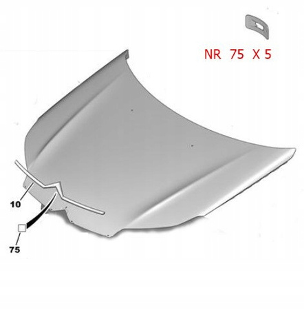 Spinka Mocowanie Listwy Maski Citroen C5 2012-