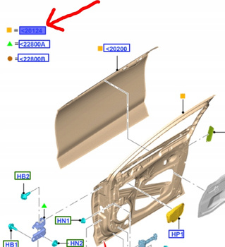 DRZWI PRZEDNIE PRAWE FORD MONDEO Mk5 2014-2022 2412555 _ DS73-F20124-DL