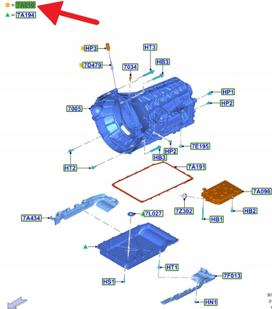 WTYCZKA SKRZYNI BIEGÓW 10R80 FORD MUSTANG 2017- 2173159 _ JL1P-7E389-AA