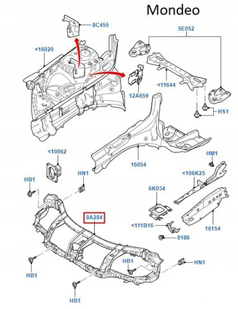 PAS PRZEDNI FORD MONDEO Mk4 / S-MAX / GALAXY 06-_1711073_AM21-8B041-AD