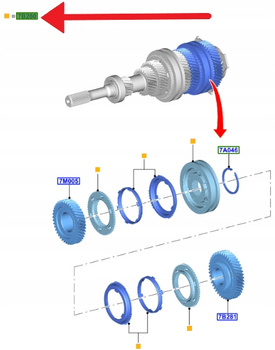 SYNCHRONIZATOR 5 6 BIEGU B6 FORD TRANSIT FOCUS 2656675 _ SVAV6R-7K160-JE