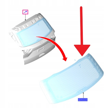 SZYBA CIEMNA KLAPY TYŁ FORD KUGA ESCAPE 2023- 2682711 _ LV4B-S42004-AD