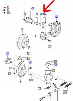 KLOCKI HAMULCOWE TYŁ FORD EXPLORER 1994-1998 _3648797_XL24-2200-AA