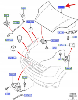 MASKA POKRYWA SILNIKA FORD FOCUS MK1 MK2 2004- 1532551 _ P5N11-N16610-AF