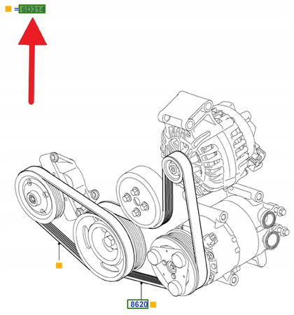 PASKI KLINOWE ZESTAW 1.6 DURATEC FORD MONDEO 2007- 1465590 _ 7S7Q-6D314-AA