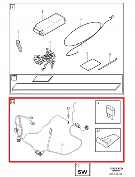 PRZEWODY DO ZESTAWU G?O?NOM?WI?CEGO VOLVO XC60 I