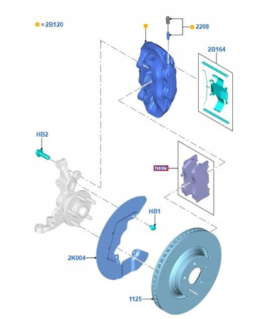 KLOCKI HAMULCOWE PRZÓD FORD MUSTANG Mk6 2015- 17 2044148 _ GR3C-2001-JA