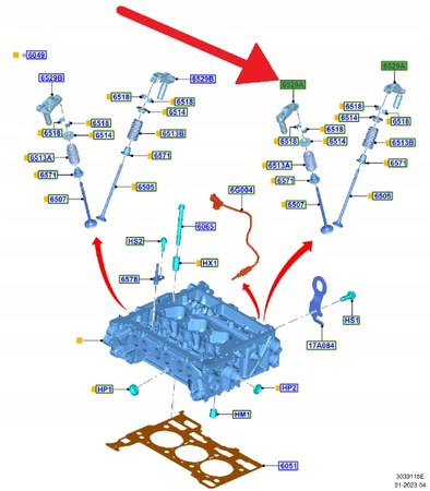DŹWIGIENKA ZAWORÓW 1.0 1.5 EB PUMA FIESTA FOCUS 18- 2207835 _ H6BG-6G093-AA