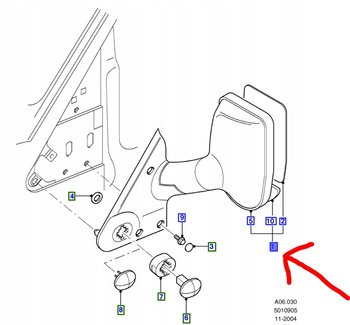 LUSTERKO ZEWNĘTRZNE LEWE FORD TRANSIT 2000-2004 _4643787_YC15-17683-CVYGAX
