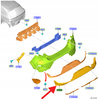 SPOILER ZDERZAKA TYLNEGO FORD KA+ 2018- OE 2265422 _ J7BB-17F782-CE