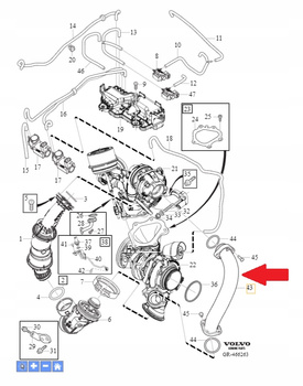 WLOT DOLOT POWIETRZA TURDOSPRĘŻARKI VOLVO XC60 XC90 S60 2.0D OE 31492219