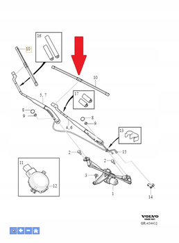 Podgrzewane pióra Volvo XC60 (18-) OE 31490720