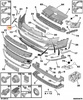 LISTWA ZDERZAKA PRZEDNIEGO CHROM EMBLEMAT CITROEN C5 X7 OE 7452SF