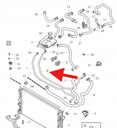 PRZEWÓD ZBIORNIKA WYRÓWNAWCZEGO 1.6 D4 VOLVO S40 C30 V50 OE 30776160