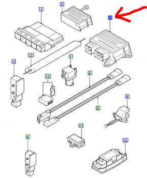 SENSOR MODUŁ PODUSZKI POWIETRZNEJ FORD MONDEO Mk3_1306312_1S7T-14B056-DA