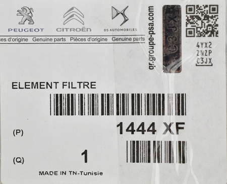 Citroen OE 1444XF filtr powietrza