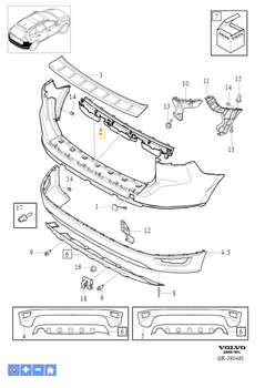 ŚLIZG ZDERZAKA PRAWA STRONA VOLVO XC60 I 09-13r
