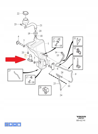Pompka spryskiwaczy Volvo S90 OE 31378751