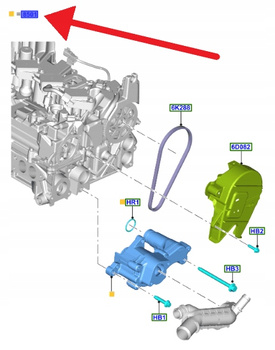 POMPA WODY 1.0 EB C-MAX TRANSIT FOCUS 2018- 2223721 _ H6BG-8501-AA