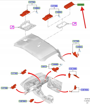 ŚWIATŁO WNĘTRZA FIESTA PUMA RANGER 2223539 _ H1BB-13776-AE