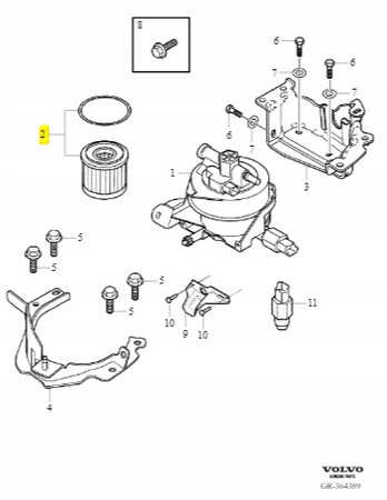 Filtr paliwa Volvo C30, C70, S40, V50 OE 8653668
