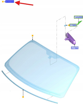 SZYBA PRZEDNIA FORD MUSTANG MK6 2015- OE 2553624 _ FR3B-6303100-FG