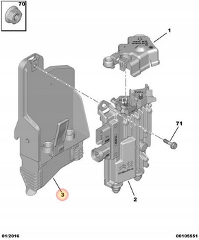 WSPORNIK MODUŁU START STOP CITROEN BERLINGO JUMPY OE 9813833580
