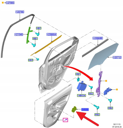 PRZEŁĄCZNIK SZYBY PRAWY FORD MUSTANG MONDEO 1946782 _ DG9T-14529-AB3JA6