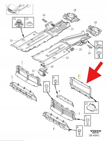 KIEROWNICA POWIETRZA ŻALUCJA VOLVO XC40 EX40 2018- OE 32227733