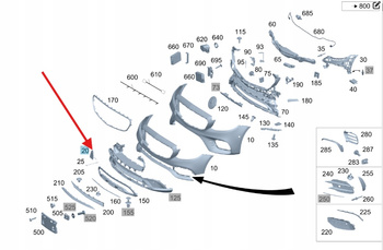 ZAŚLEPKA HAKA HOL ZDERZAKA PRZÓD MERCEDES E klasa W213 OE A2138851503