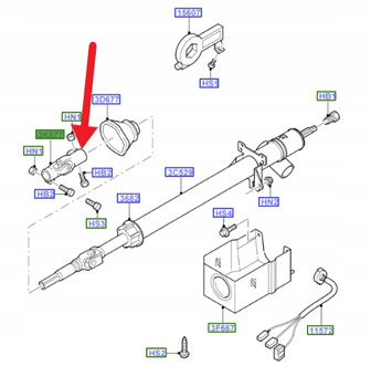 PRZEGUB KRZYŻOWY PRZEKŁADNI FORD OE KA 1996-2008 89FB-3B734-A2D 7257202