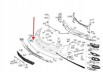 ZAŚLEPKA HAKA HOL ZDERZAKA PRZÓD MERCEDES S klasa W221 OE A2218850322
