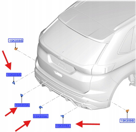 CZUJNIK PARKOWANIA TYŁ FORD EDGE 2016- 2018 1929496 _ GT4T-15K859-EA