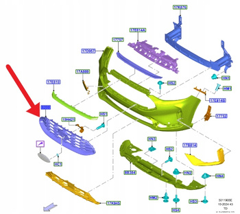 GRILL PRZÓD KAMERA FORD KUGA ESCAPE 2024- 2722789 _ PV4B-8138-SAC