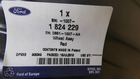 FELGA STALOWA 6J 15" FORD KA Mk2 2008- 1824229 _ DS51-1007-AA