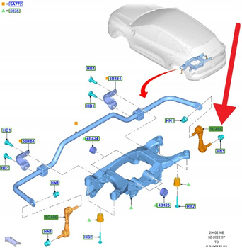 TYLNY ŁĄCZNIK STABILIZATORA FORD KUGA ESCAPE 2020- 2416280 _ LX61-5C486-ANA