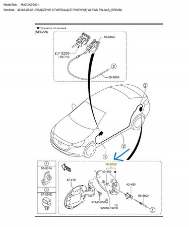 Odbój pokrywy wlewu paliwa - Mazda 2 DJ Mazda 6 GL_GHP95683X