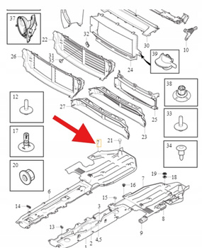 OSŁONA PODWOZIA PRAWA VOLVO XC90 2016- OE 31353843