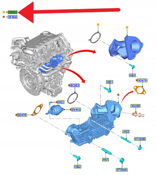 WSPORNIK KOLEKTORA 1.5 TDCI ECOSPORT FOCUS 2018- 2228777 _ JN1Q-9P484-AA