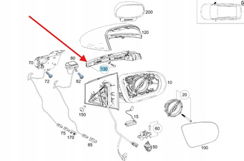 KIERUNKOWSKAZ LUSTERKA PRAWY RH MERCEDES E W213 W238 W247 OE A0999064601