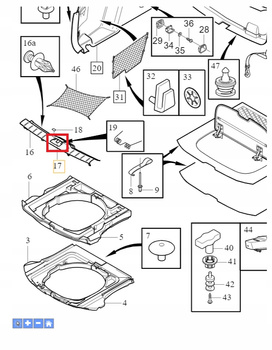 OSŁONA ZAMKA KLAPY BAGAŻNIKA TYŁ VOLVO V50 2004- OE 39854371
