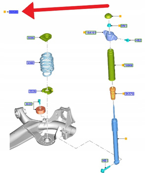 AMORTYZATOR TYŁ PRAWY LEWY FORD FOCUS 2018- OE 2772226 _ JX61-18080-EKG