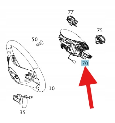 PODUSZKA POWIETRZA KIEROWNICY MERCEDES R W251 OE A00086053028490