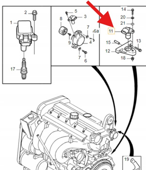 CZUJNIK POŁOŻENIA WAŁU BENZYNA DIESEL VOLVO S40 S60 V60 XC90 OE 31331765