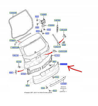BLENDA KLAPY TYŁ MONDEO Mk4 Kombi 2007-2010 1488743 _ 7S71-N423A40-BAXWAA