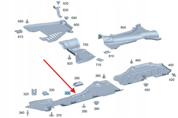 OSŁONA DOLNA PODWOZIA LEWA MERCEDES GLE W167 OE A1676803100