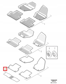 DYWANIKI TYLNEGO TUNELU VOLVO XC60 I, OE 39822885