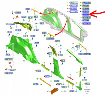 WYKOŃCZENIE BŁOTNIKA TYŁ FORD EDGE MK2 2016_1920139_GT4B-R31013-AA3ZHE